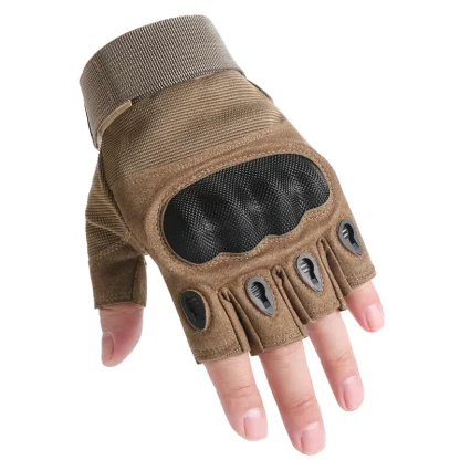 Lightweight Half Finger Gloves with Hard Knuckle - Image 6