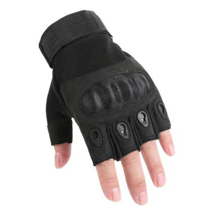 Lightweight Half Finger Gloves with Hard Knuckle - Image 4