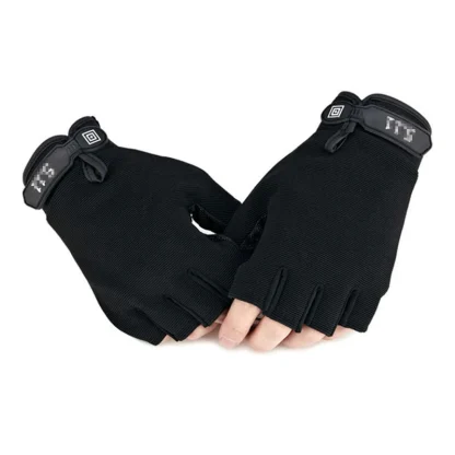 Motorcycle Fingerless Gloves with Camo Print - Image 3