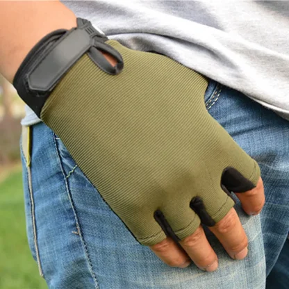 Motorcycle Fingerless Gloves with Camo Print - Image 6