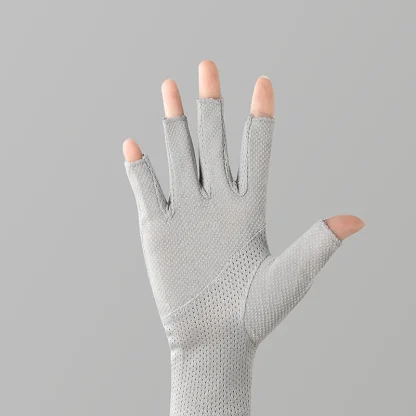 Thing Fingerless Gloves with Lace Design - Image 3