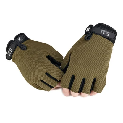 Motorcycle Fingerless Gloves with Camo Print - Image 4