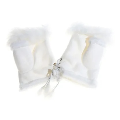 Adjustable Lace-up Half Gloves with Plush - Image 13
