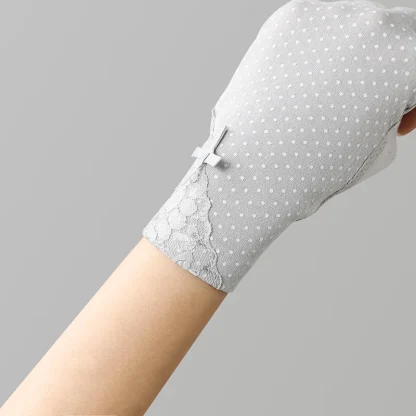 Thing Fingerless Gloves with Lace Design - Image 5