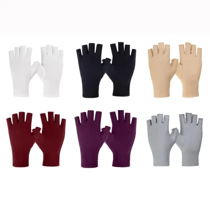 Classic Half Finger Gloves with Breathable Fabric - Image 5