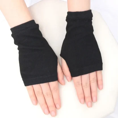 Half Finger Gloves with Stripe Pattern - Image 3