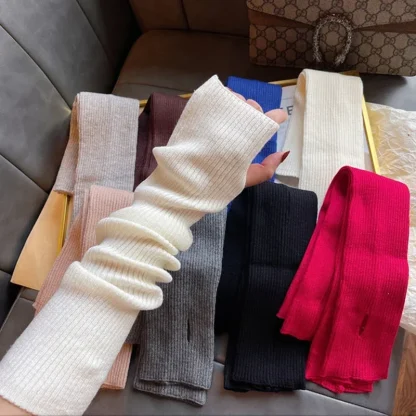 Long Arm Warmer Fingerless Gloves - Image 6