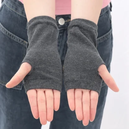 Half Finger Gloves with Stripe Pattern - Image 5