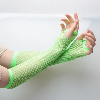 Fishnet Gloves with Open Finger Design - Image 7