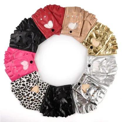 Heart Shape Cutout Fingerless Gloves - Image 5