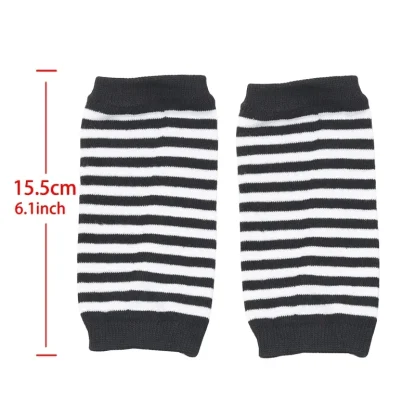 Half Finger Gloves with Stripe Pattern - Image 2