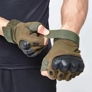 Half Finger Gloves with Hook and Loop Closure