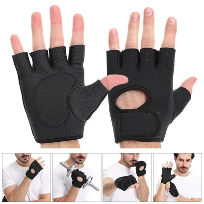Adjustable Half Finger Gloves for Fitness - Image 4