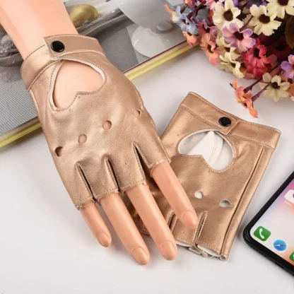 Heart Shape Cutout Fingerless Gloves - Image 10