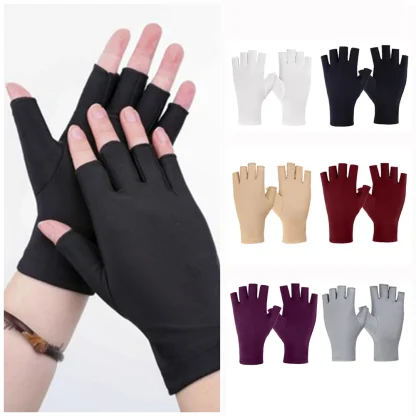 Classic Half Finger Gloves with Breathable Fabric - Image 2