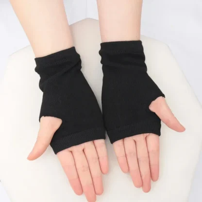 Half Finger Gloves with Stripe Pattern - Image 4