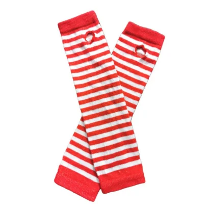Classic Fingerless Gloves with Stripe Pattern - Image 5