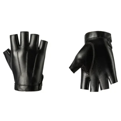 Durable Sleek Black Half Finger Gloves - Image 7