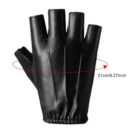 Durable Sleek Black Half Finger Gloves - Image 5