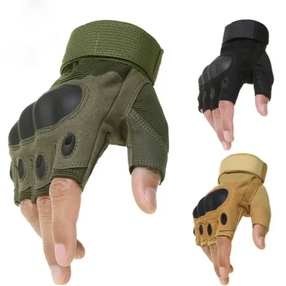 Half Finger Gloves with Hook and Loop Closure - Image 2