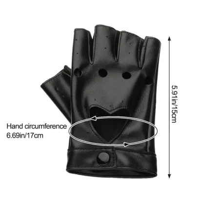 Heart Shape Cutout Fingerless Gloves - Image 6