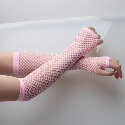 Fishnet Gloves with Open Finger Design - Image 10